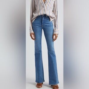 Veronica Beard Beverly High Rise Skinny Flare Jeans in Sedona River